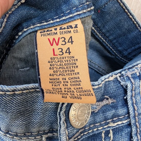 Seven7 Men's Bootcut Denim Jeans 34x34 - Picture 3 of 5